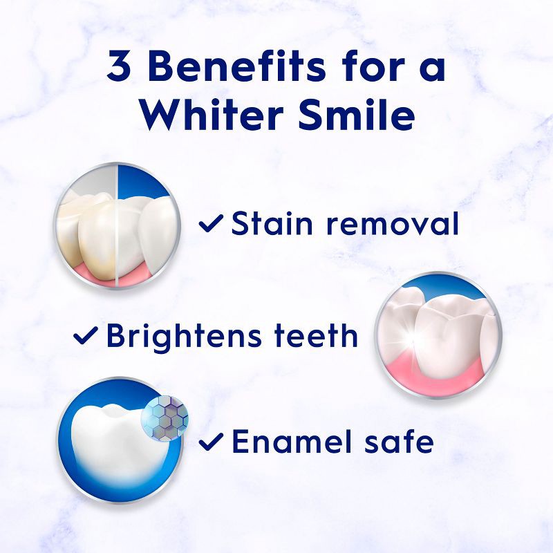 slide 4 of 9, Crest 3D White Advanced Teeth Whitening Toothpaste - Radiant Mint - 3.3oz/2pk, 3.3 oz, 2 ct