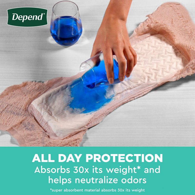 slide 4 of 7, Depend Fresh Protection Adult Incontinence & Postpartum Underwear for Women - Maximum Absorbency - L - Blush - 28ct, 28 ct