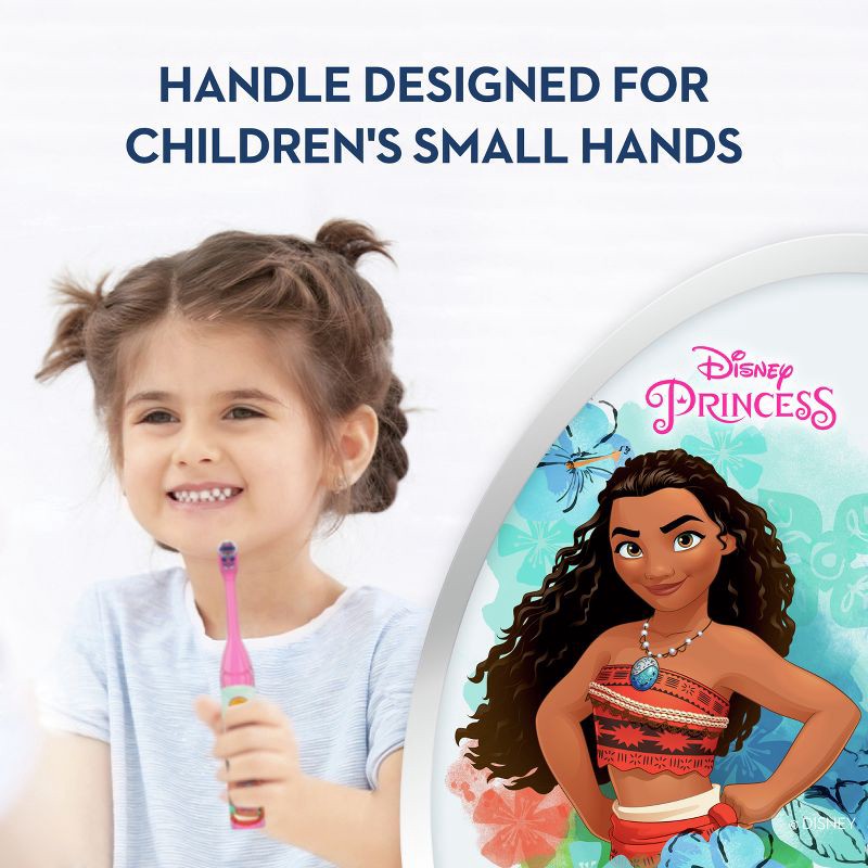 slide 7 of 9, Oral-B Kid's Battery Toothbrush featuring Disney Princess, Soft Bristles, for Kids 3+, 1 ct