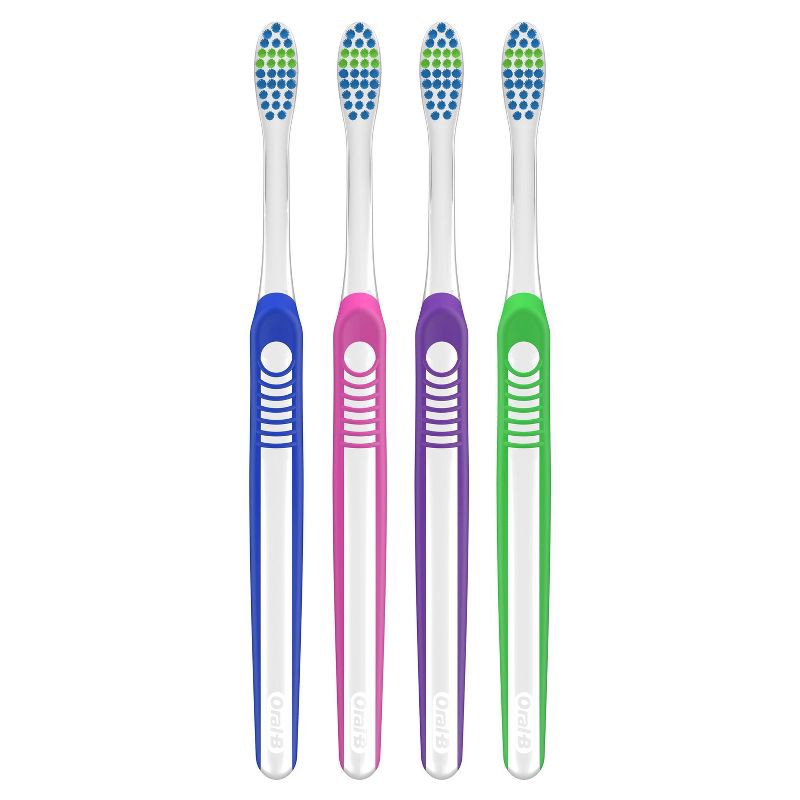 slide 3 of 9, Oral-B Indicator Contour Clean Toothbrush - Soft - 4ct, 4 ct