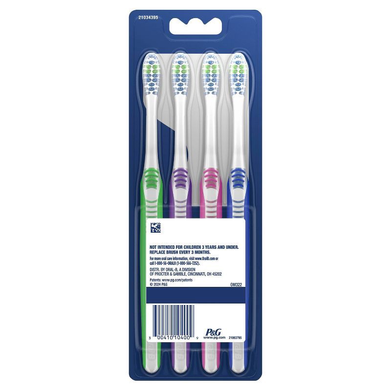 slide 4 of 9, Oral-B Indicator Contour Clean Toothbrush - Soft - 4ct, 4 ct