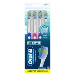 Oral-B Indicator Contour Clean Toothbrushes, Soft Bristles - 4ct