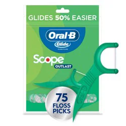 Oral-B Glide Mint Dental Floss Picks with Long Lasting Scope Flavor - 75 Picks