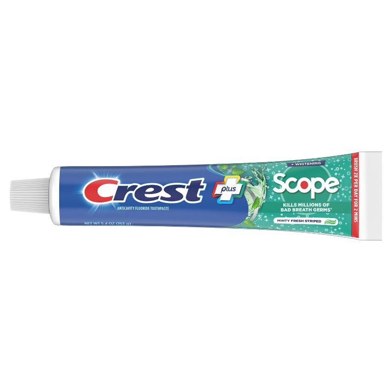 slide 2 of 13, Crest + Scope Complete Whitening Toothpaste, Minty Fresh, 5.4 oz, 5.4 oz