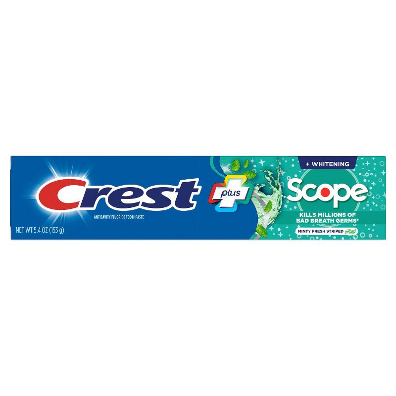 slide 12 of 13, Crest + Scope Complete Whitening Toothpaste, Minty Fresh, 5.4 oz, 5.4 oz