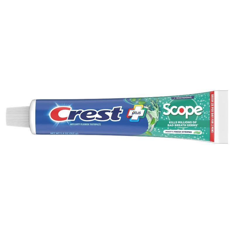 slide 9 of 10, Crest + Scope Complete Whitening Toothpaste - Minty Fresh - 5.4 oz, 5.4 oz