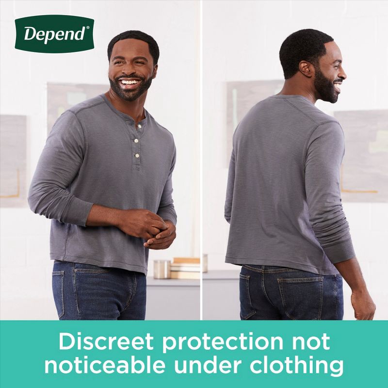 slide 7 of 8, Depend Fresh Protection Adult Incontinence Disposable Underwear for Men - Maximum Absorbency - S/M - Gray - 32ct, 32 ct