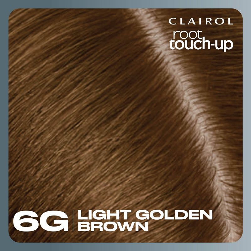 slide 3 of 9, Clairol Root Touch-Up Permanent Hair Color - 6G Light Golden Brown - 1 Kit, 6 gram