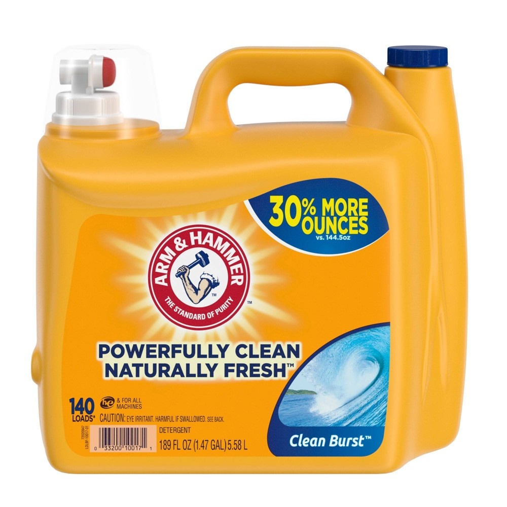 slide 2 of 6, Arm & Hammer Arm Hammer Clean Burst Liquid Laundry Detergent - 189 fl oz, 189 fl oz