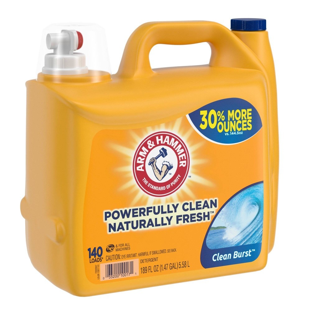 slide 3 of 6, Arm & Hammer Arm Hammer Clean Burst Liquid Laundry Detergent - 189 fl oz, 189 fl oz