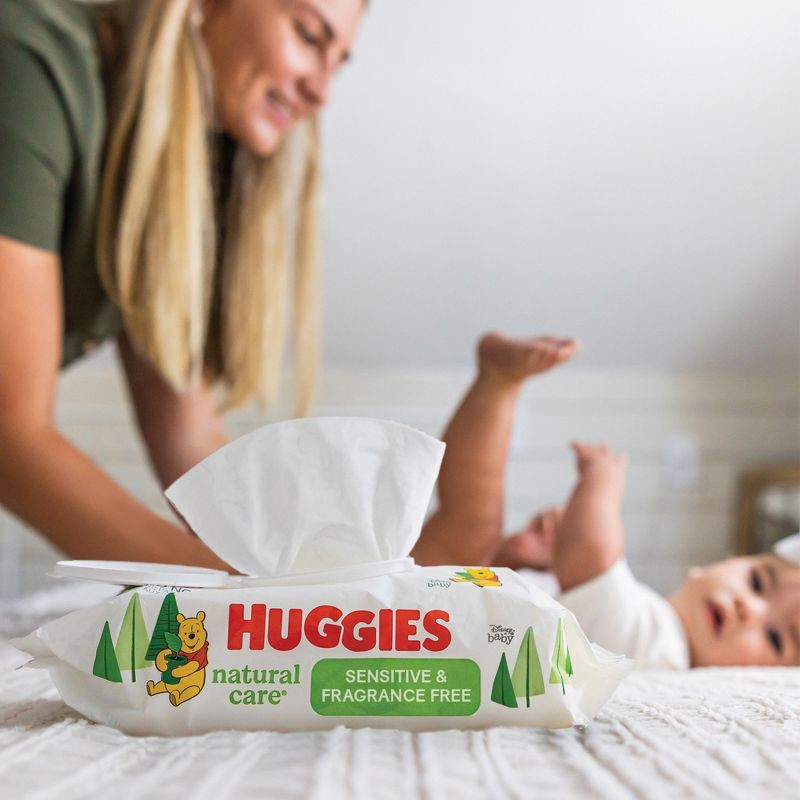 slide 6 of 14, Huggies Natural Care Sensitive Unscented Baby Wipes - 168ct, 168 ct