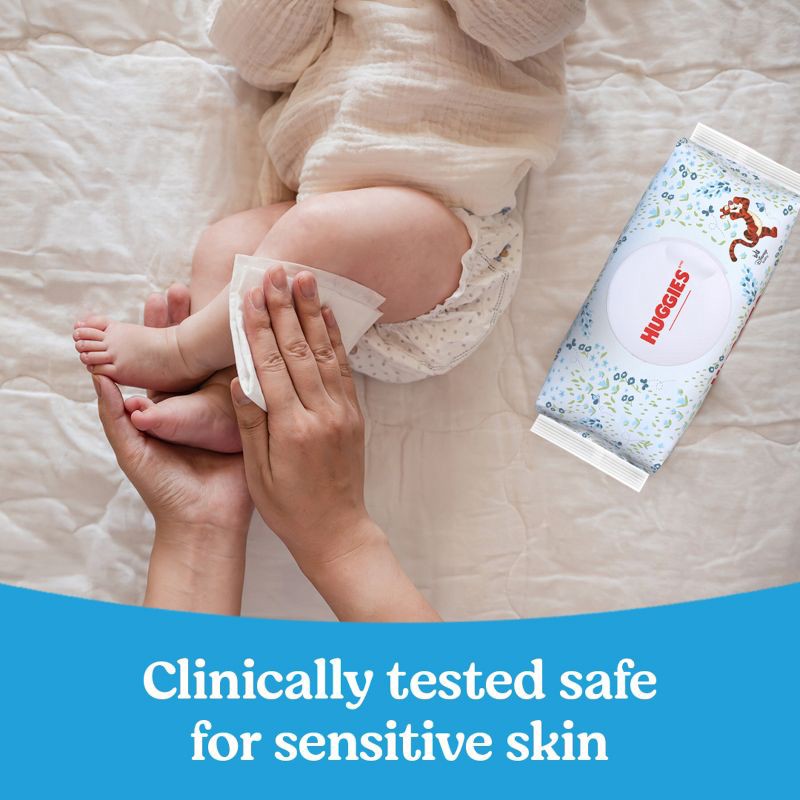 slide 4 of 10, Huggies Natural Care Scented Cucumber, Aloe & Vitamin E Baby Wipes - 3 pack (168ct total wipes), 3 ct, 168 ct