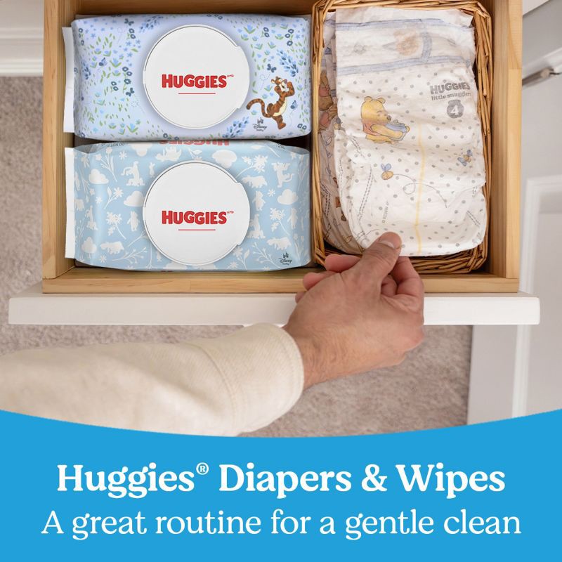slide 9 of 10, Huggies Natural Care Scented Cucumber, Aloe & Vitamin E Baby Wipes - 3 pack (168ct total wipes), 3 ct, 168 ct