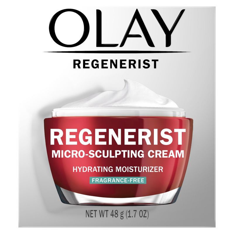 slide 2 of 14, Olay Regenerist Face Moisturizer Micro-Sculpting Cream - Fragrance Free - 1.7oz, 1.7 oz