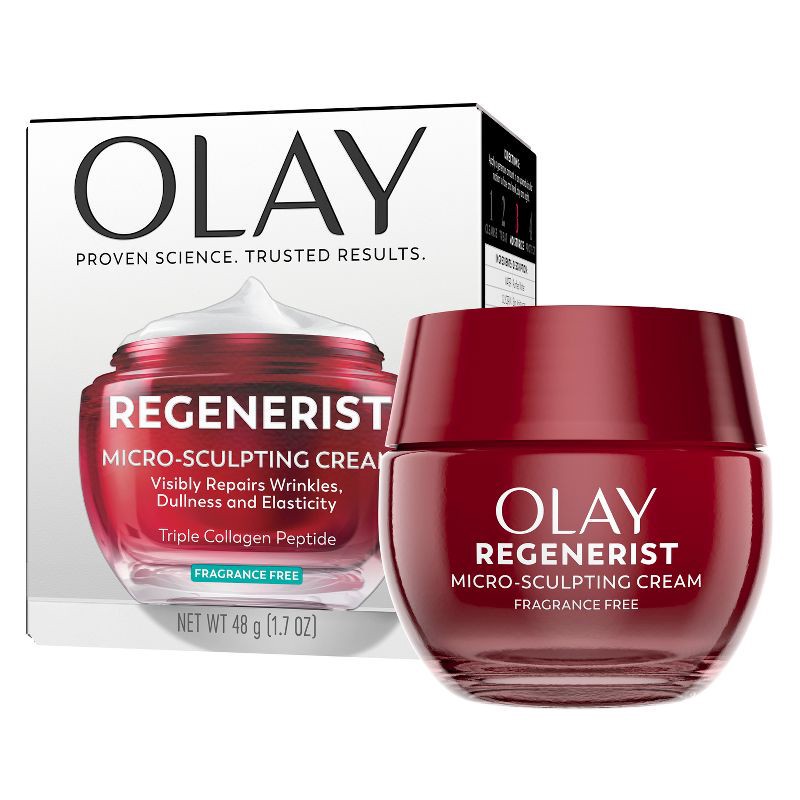 slide 13 of 15, Olay Regenerist Face Moisturizer Micro-Sculpting Cream - Fragrance Free - 1.7oz, 1.7 oz