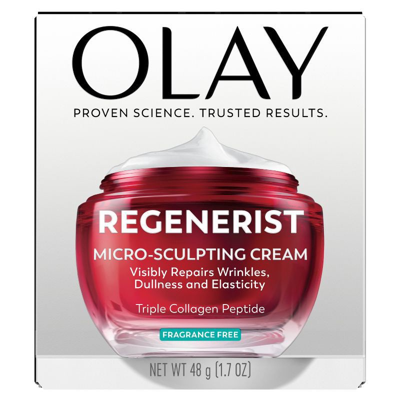 slide 7 of 15, Olay Regenerist Face Moisturizer Micro-Sculpting Cream - Fragrance Free - 1.7oz, 1.7 oz