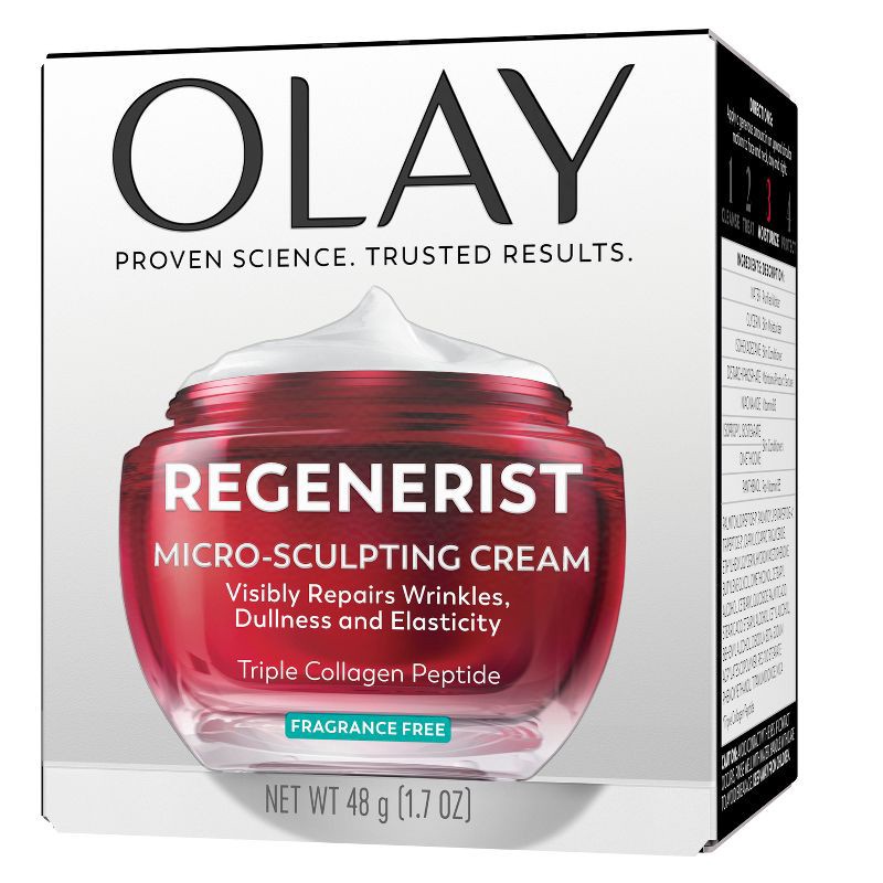 slide 8 of 15, Olay Regenerist Face Moisturizer Micro-Sculpting Cream - Fragrance Free - 1.7oz, 1.7 oz