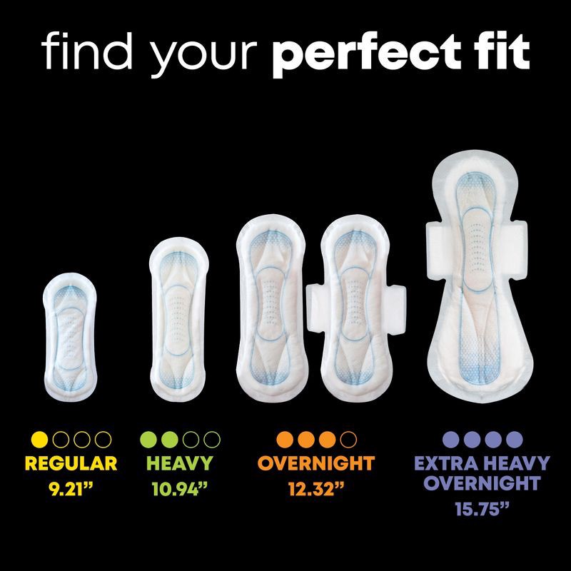 slide 3 of 9, U by Kotex Clean & Secure Overnight Maxi Pads - Unscented - 40ct, 40 ct