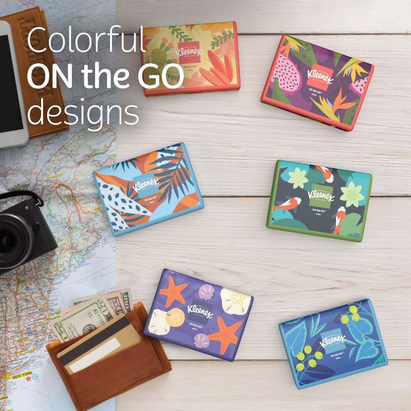 slide 3 of 4, Kleenex On-the-Go 3-Ply Facial Tissue - 3pk/10ct, 3 ct, 10 ct