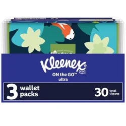 Kleenex On-the-Go 3-Ply Facial Tissue - 3pk/10ct