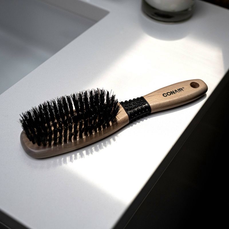 slide 4 of 4, Conair Ceramic Wood Boar Bristle All-Purpose Hair Brush - All Hair, 1 ct