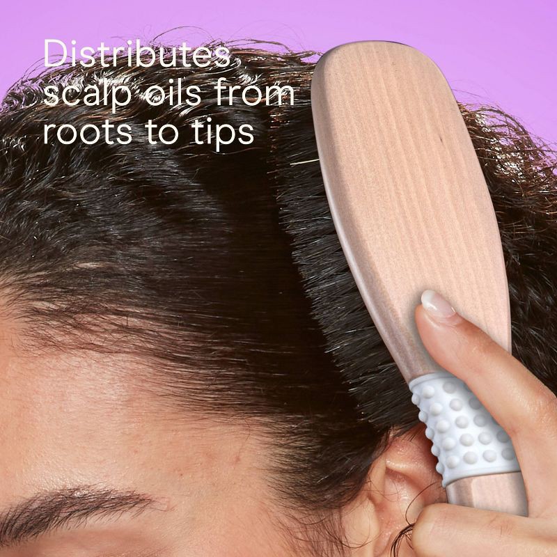 slide 5 of 8, Conair Ceramic Wood Boar Bristle All-Purpose Hair Brush - All Hair, 1 ct