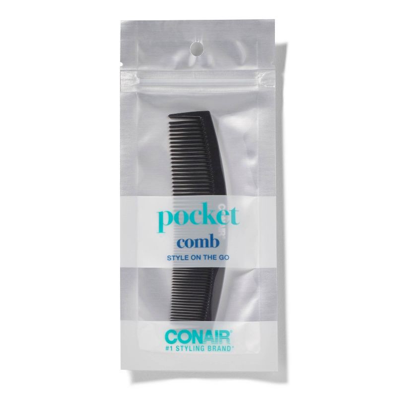 slide 1 of 5, Conair Travel Sized Pocket Comb - Black, 1 ct