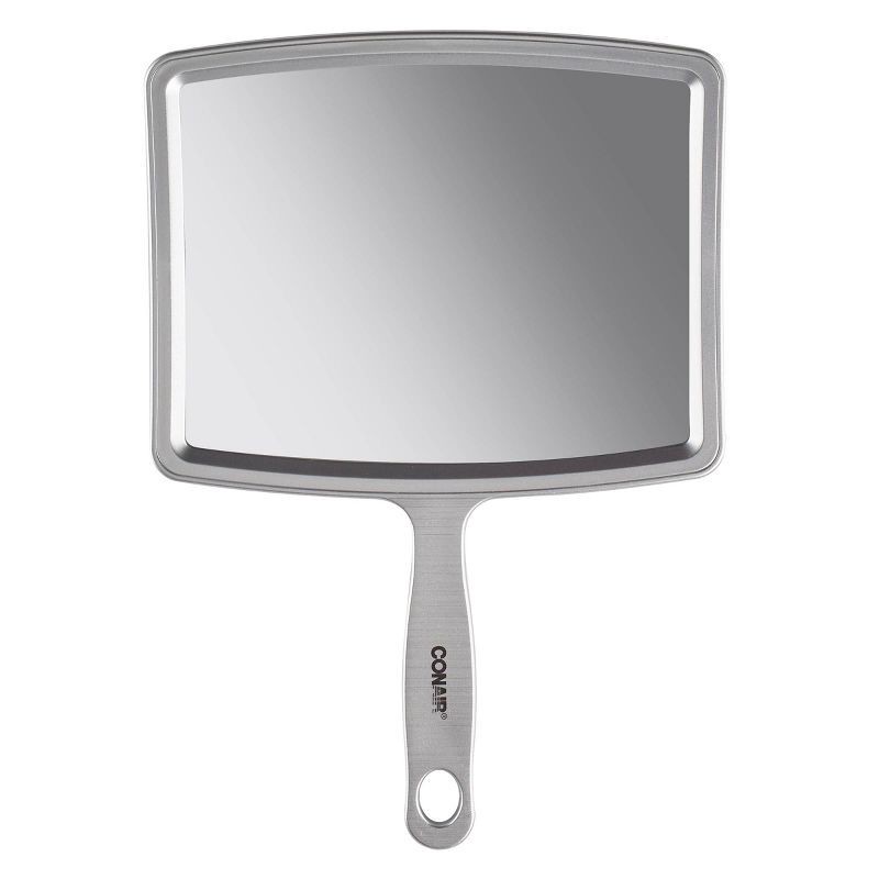 slide 2 of 5, Conair Large Surface Rectangular Mirror - Standard Magnification - Handheld - Rose Gold or Silver, 1 ct