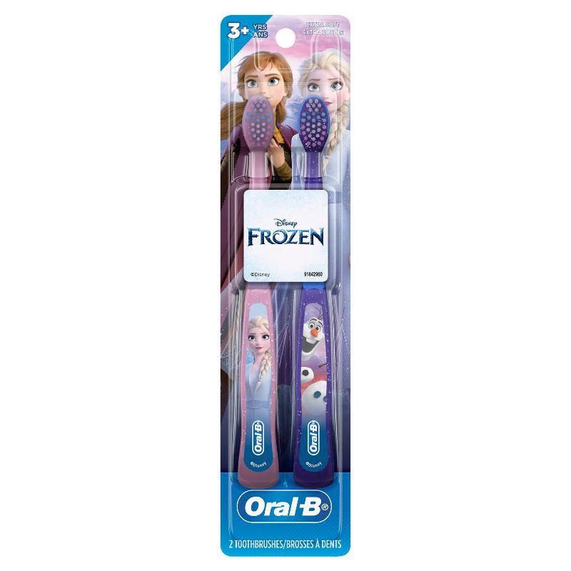 slide 2 of 11, Oral-B Kid's Toothbrush featuring Disney's Frozen II, Soft Bristles, for Children and Toddlers 3+ - 2 ct, 2 ct