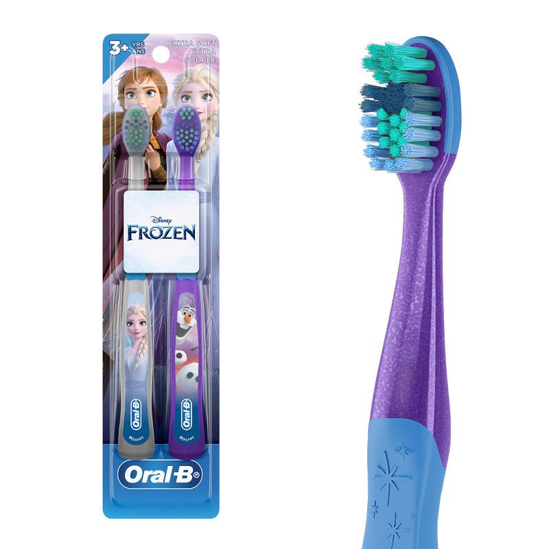 slide 1 of 11, Oral-B Kids' Featuring Disney Frozen Manual Toothbrush - Soft - 2ct, 2 ct