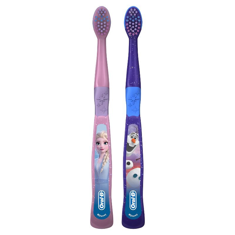 slide 10 of 11, Oral-B Kid's Toothbrush featuring Disney's Frozen II, Soft Bristles, for Children and Toddlers 3+ - 2 ct, 2 ct