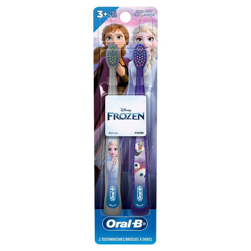 slide 1 of 11, Oral-B Kid's Toothbrush featuring Disney's Frozen II, Soft Bristles, for Children and Toddlers 3+ - 2 ct, 2 ct