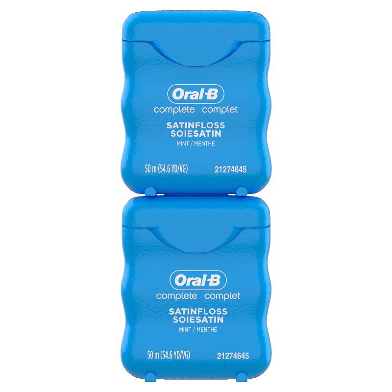slide 4 of 4, Oral-B Complete Satin Floss Dental Floss - Mint - 2pk, 2 ct