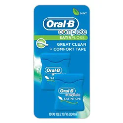Oral-B Complete Satin Floss Dental Floss - Mint - 2pk