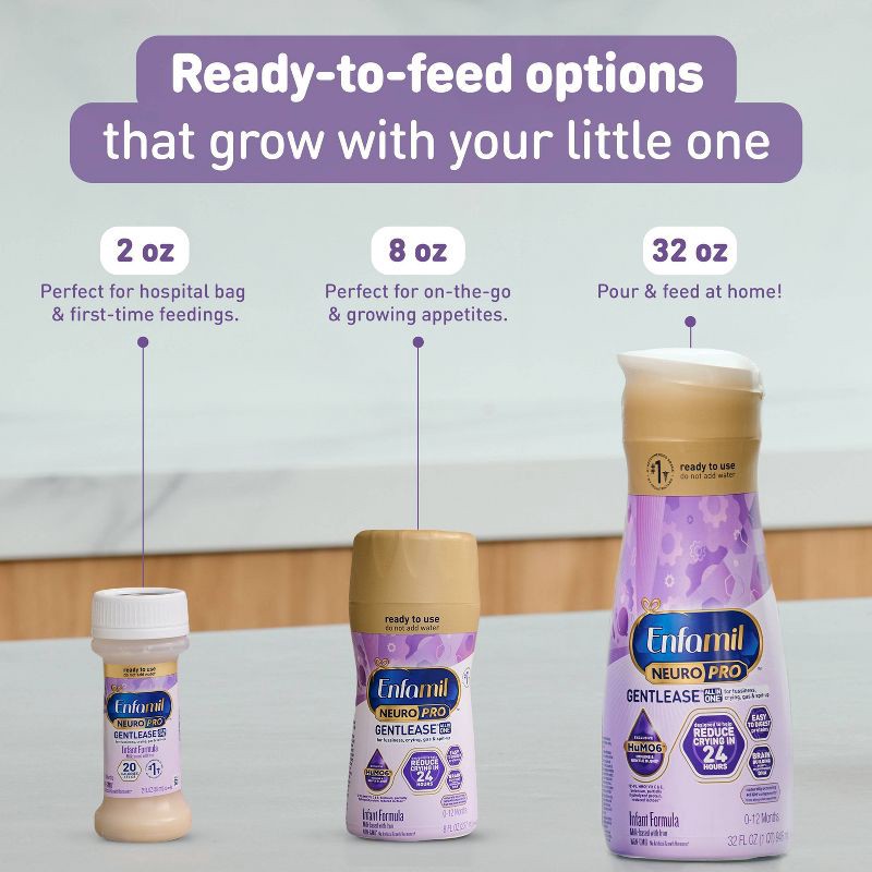 slide 7 of 14, Enfamil Gentlease Ready To Feed Infant Formula Bottle - 32 fl oz, 32 fl oz