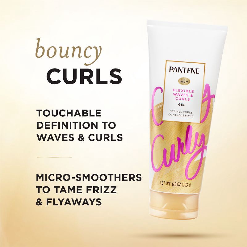 slide 3 of 10, Pantene Pro-V Curl Sculpting Hair Gel for Flexible Waves and Curly Hair - 6.8 fl oz, 6.8 fl oz