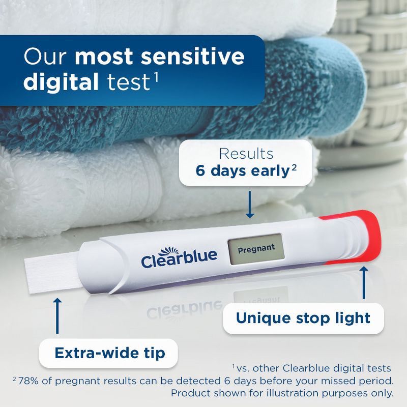 slide 5 of 12, Clearblue Digital Pregnancy Test - 2ct, 2 ct