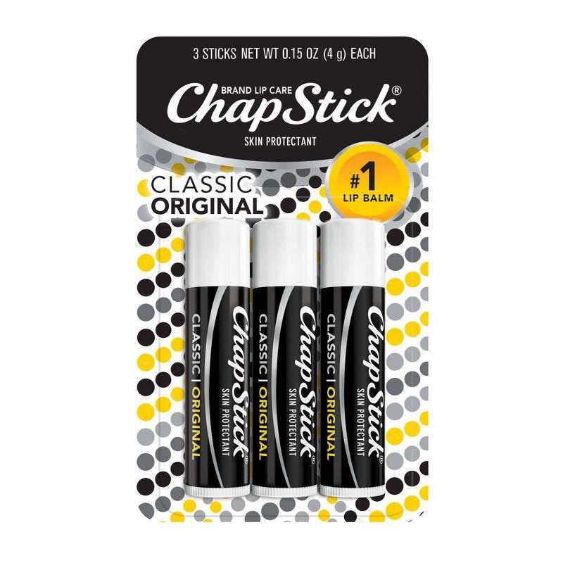 slide 1 of 8, Chapstick Classic Lip Balm - Original - 3ct/0.45oz, 3 ct, 0.45 oz