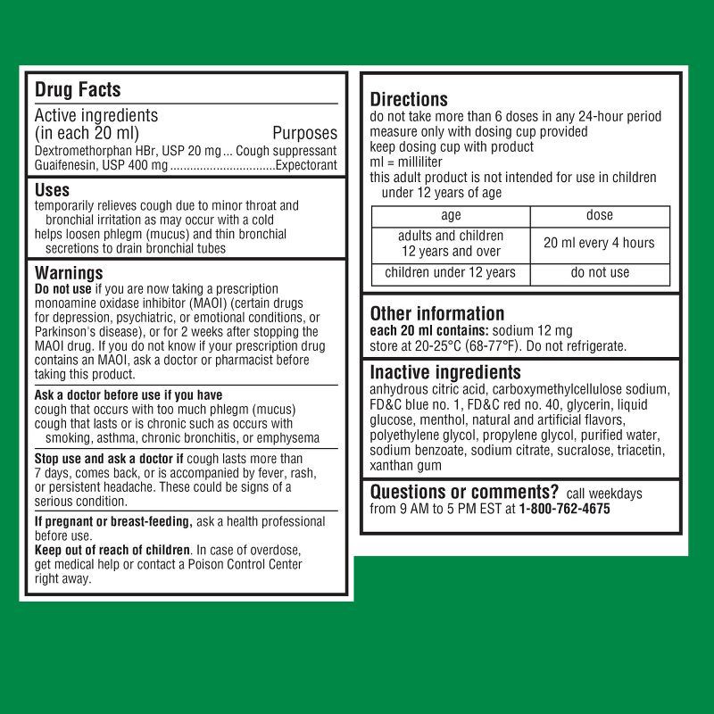 slide 9 of 9, Robitussin Cough + Congestion DM Max Syrup - Dextromethorphan - 8 fl oz, 8 fl oz
