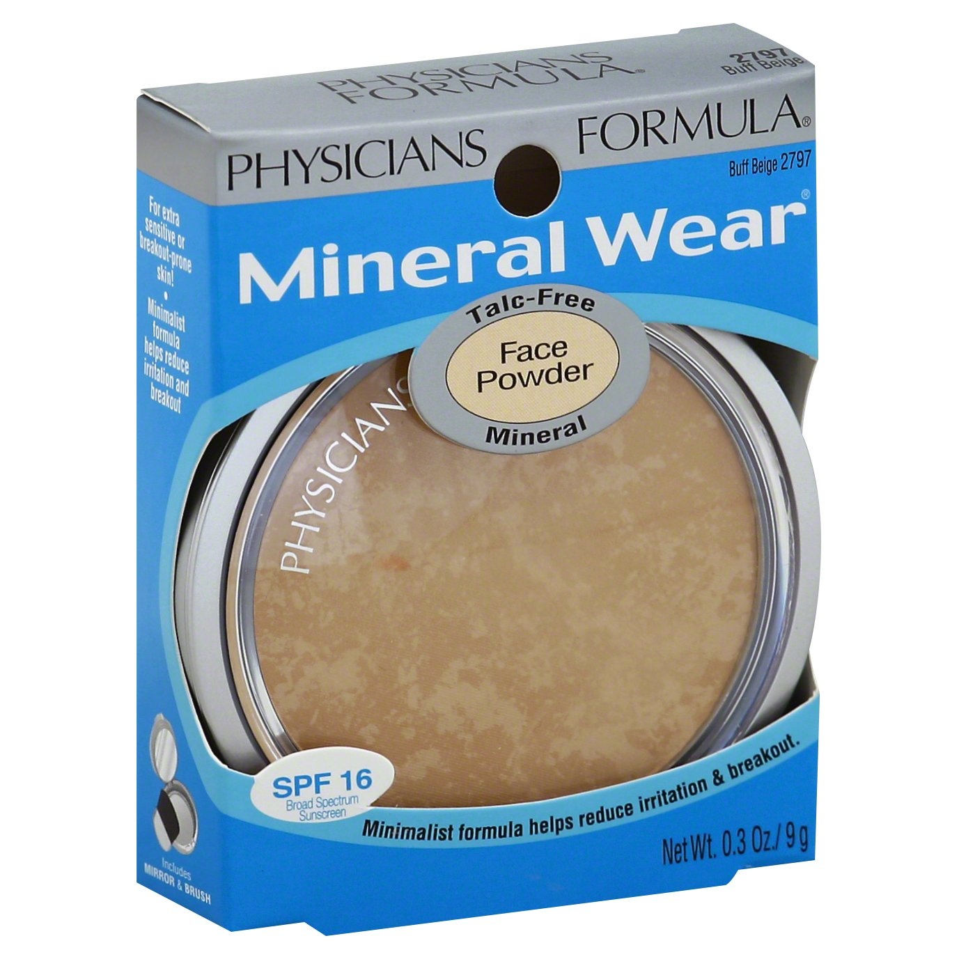 slide 1 of 8, Physician's Formula Mineral Wear Mineral Face Powder SPF 16 Buff Beige 2797, 1 ct