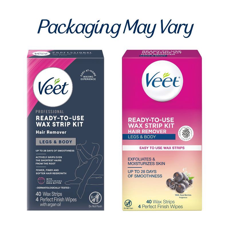 slide 2 of 9, Veet Ready-To-Use Wax Strips and Wipes - 40ct, 40 ct