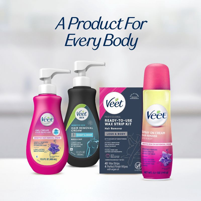 slide 7 of 9, Veet Ready-To-Use Wax Strips and Wipes - 40ct, 40 ct