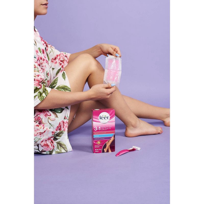 slide 8 of 8, Veet Ready-To-Use Wax Strips and Wipes - 40ct, 40 ct