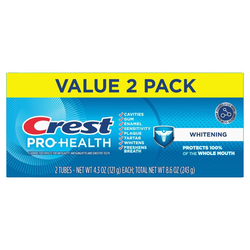 slide 2 of 10, Crest Pro-Health Whitening Gel Toothpaste 4.3oz 2 Pack, 4.3 oz, 2 ct