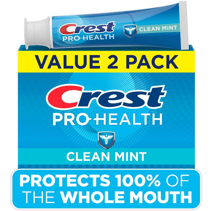 slide 2 of 12, Crest Pro-Health Clean Mint Toothpaste - 4.3oz/2pk, 4.3 oz, 2 ct