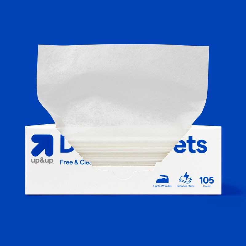 slide 2 of 3, Free & Clear Fabric Softener Dryer Sheets - 105ct - up&up™, 105 ct