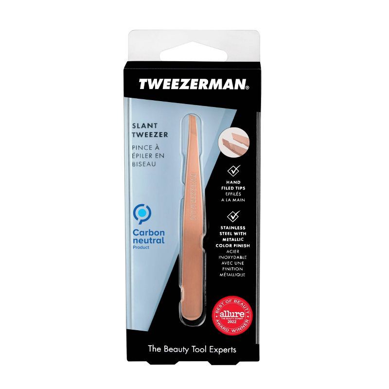 slide 6 of 7, Tweezerman Slant Tweezer - Rose Gold, 1 ct