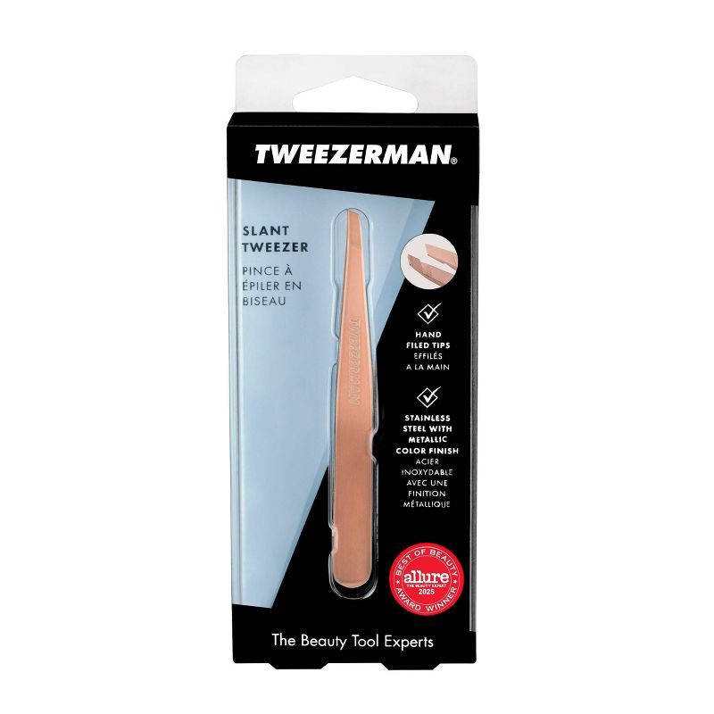 slide 8 of 8, Tweezerman Slant Tweezer - Rose Gold, 1 ct