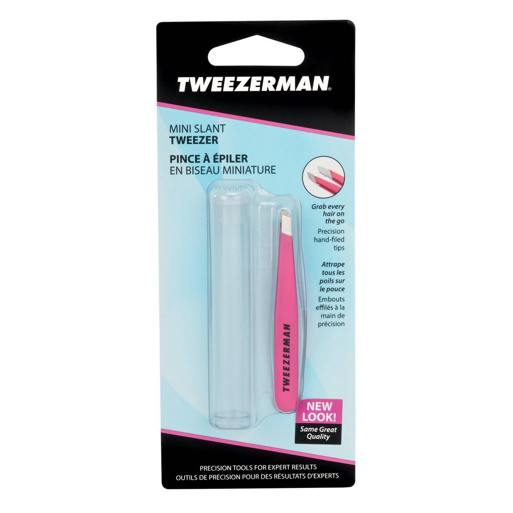 slide 3 of 5, Tweezerman Mini Slant Tweezer - Neon Pink, 1 ct