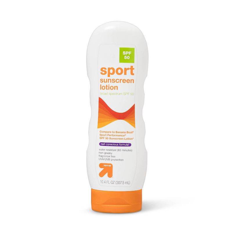 slide 1 of 5, Sport Sunscreen Lotion - SPF 50 - 10.4 fl oz - up&up™, 0 x 10.4 fl oz